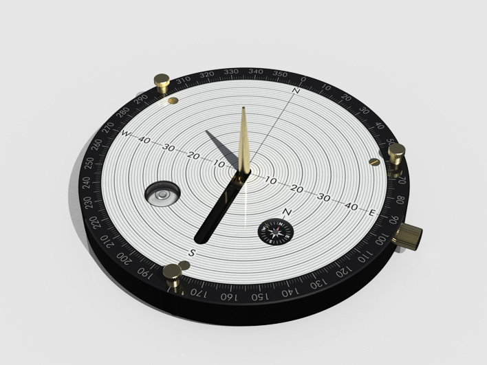 The shadow length is measured using a circular scale and is 25 mm in this scenario.