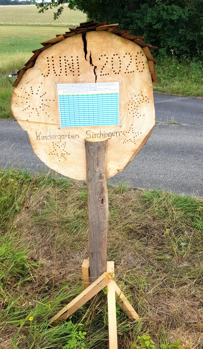 Rückseite der Sonnenuhr